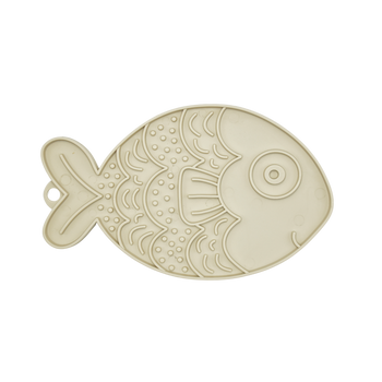 Fiboo Covoras pentru lins in forma de peste - Bej