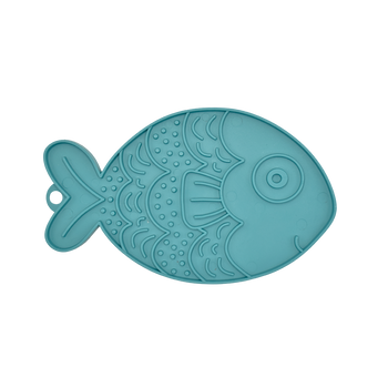 Fiboo Covoras pentru lins in forma de peste - Turcoaz