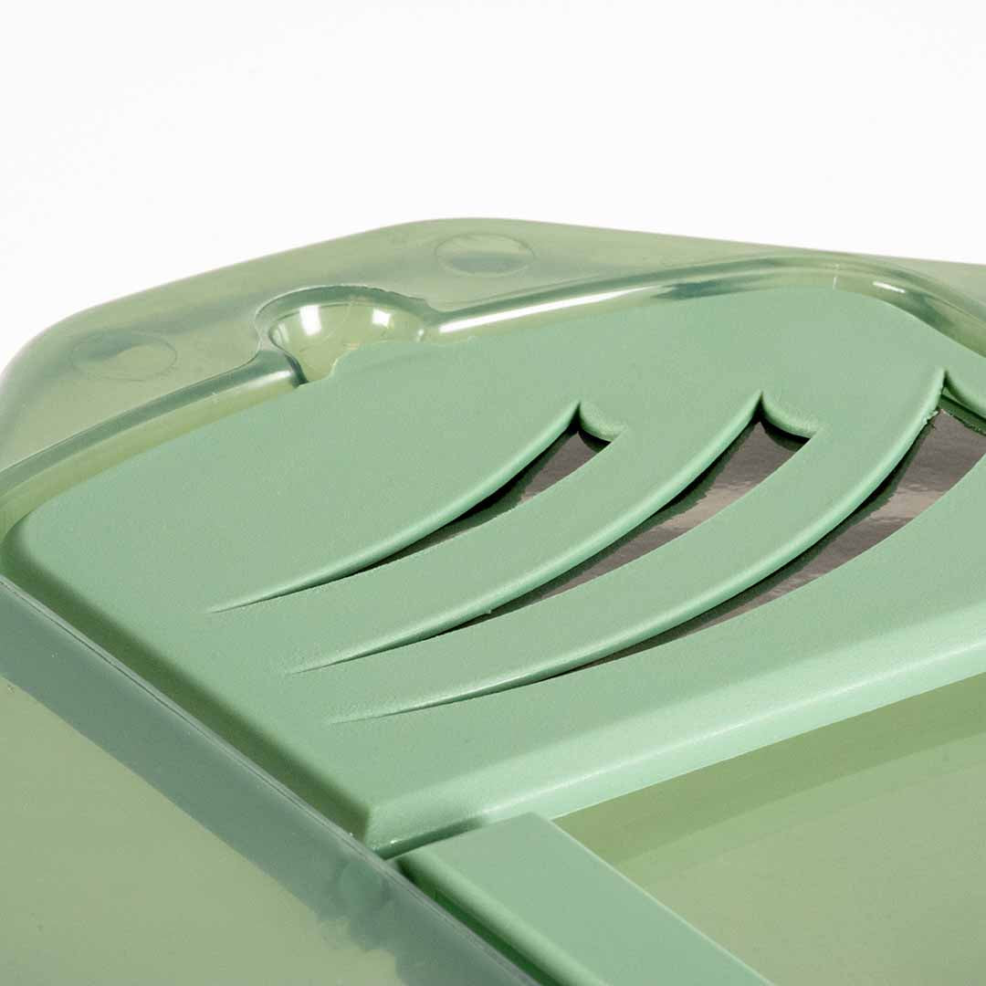 Litiera Pisici Prism transparent/verde M - 38x56x40cm