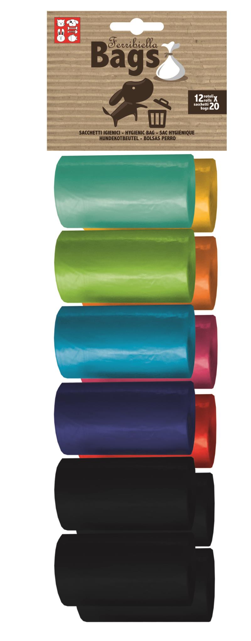 Pungi igienice Rainbow set 12 buc x 20 saci