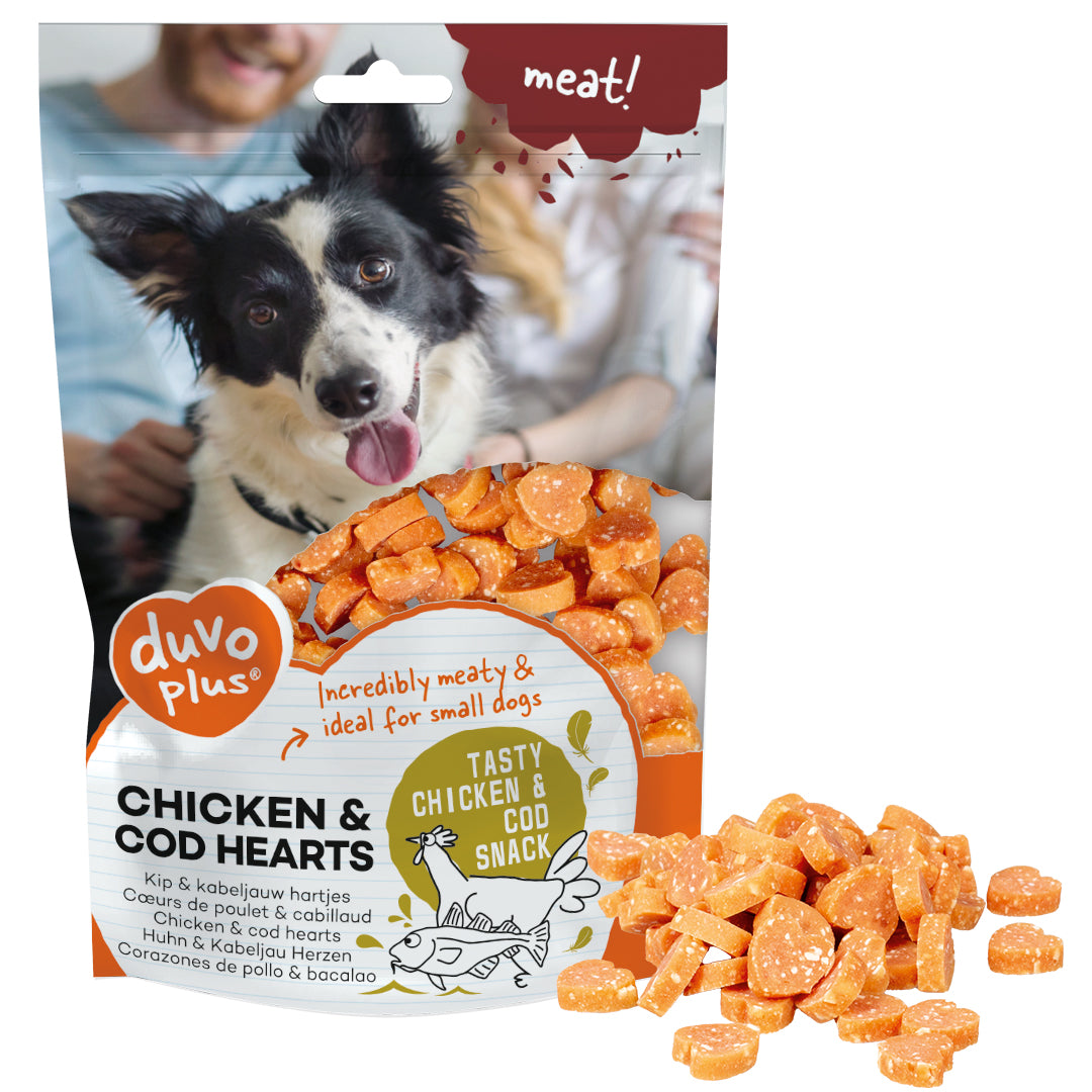 Recompense Meat! pui si inimi de cod 180gr - ± 170buc
