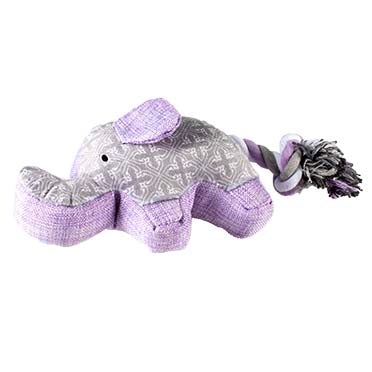 Jucarie Elefant Retro gri/mov 24x11x5cm
