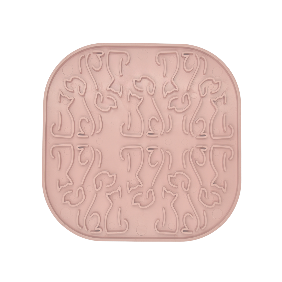 Fiboo Covoras pentru lins icu caini - Roz