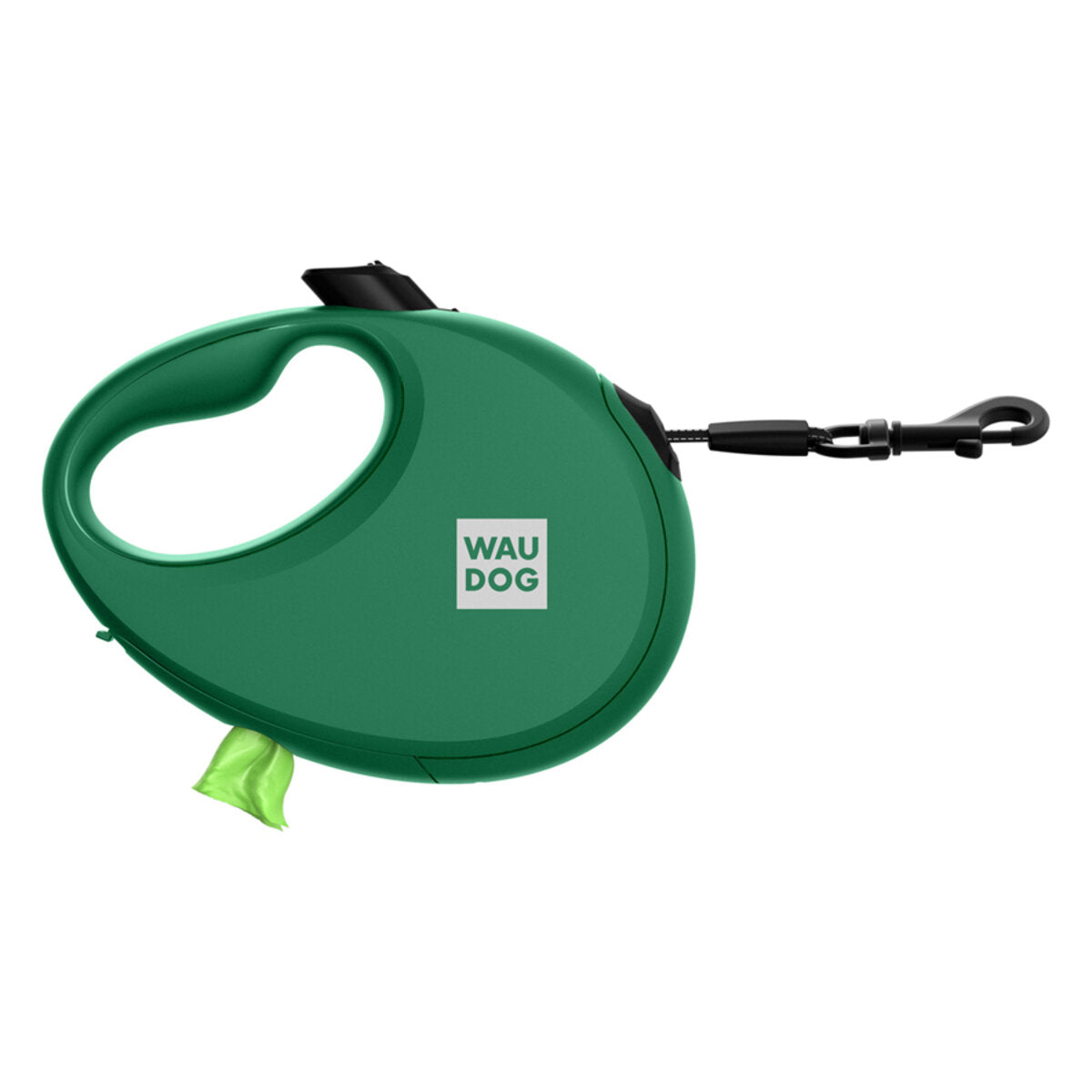 Waudog Lesa retractabila cu banda reflectorizanta, verde