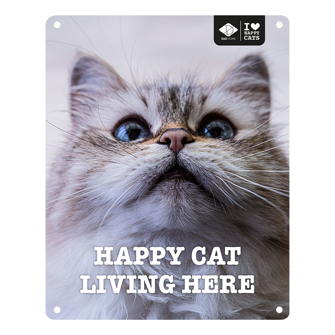 Semn I love happy cats sign 'living here'