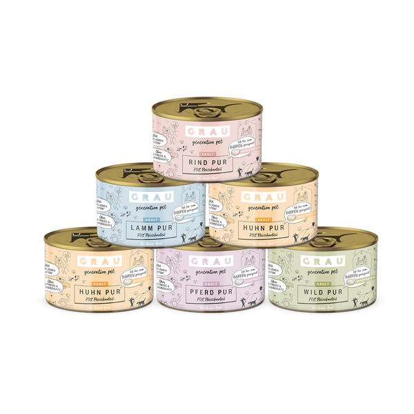 Grau Set 6 Conserve pentru Caini