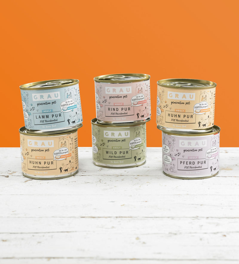 Grau Set 6 Conserve pentru Caini