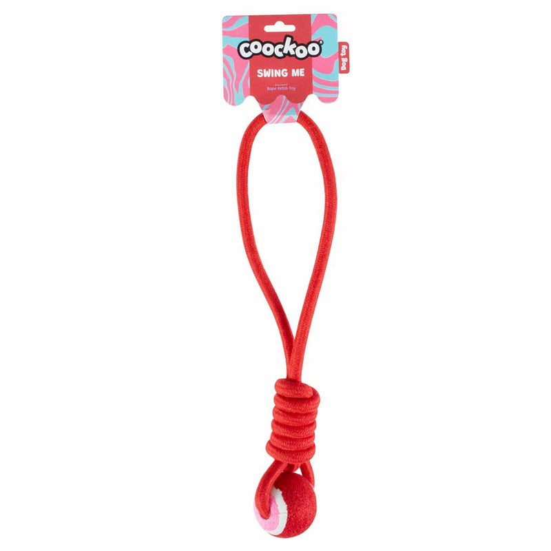 Jucarie Swing Me minge cu sfoara rosie/roz
