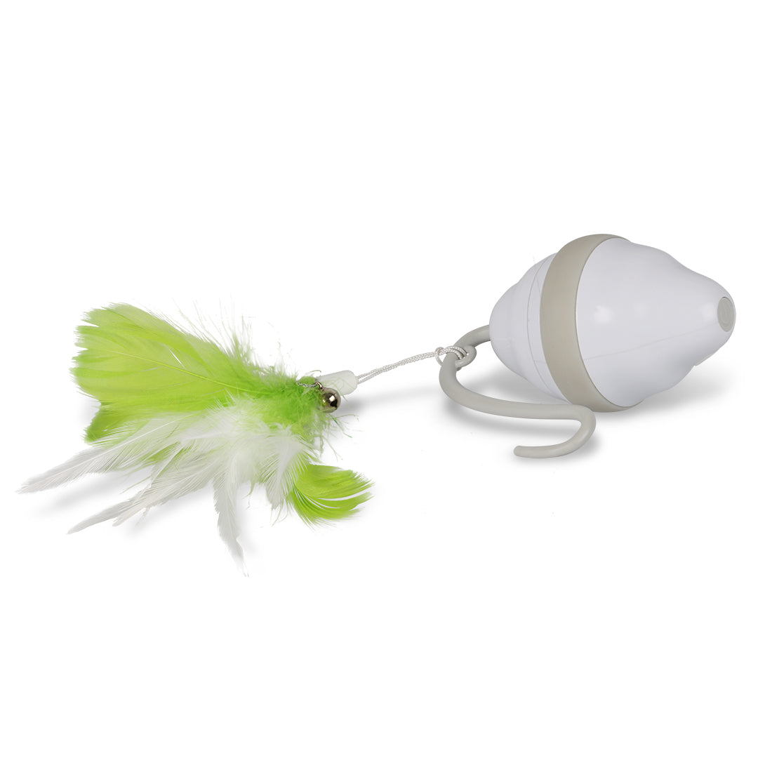 Jucarie Speedy soricel 13.5x12.5x6.8 cm alb/verde
