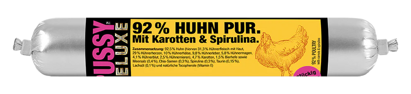 Recompensa Pussy Deluxe Pui cu morcov si spirulina 100g