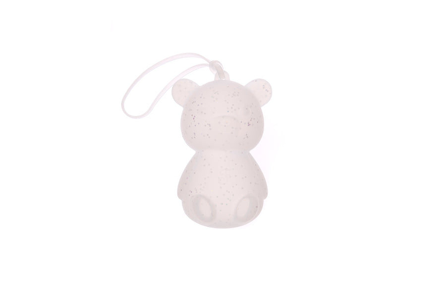 Suport Pungi Igienice silicon Teddy Alb cu sclipici