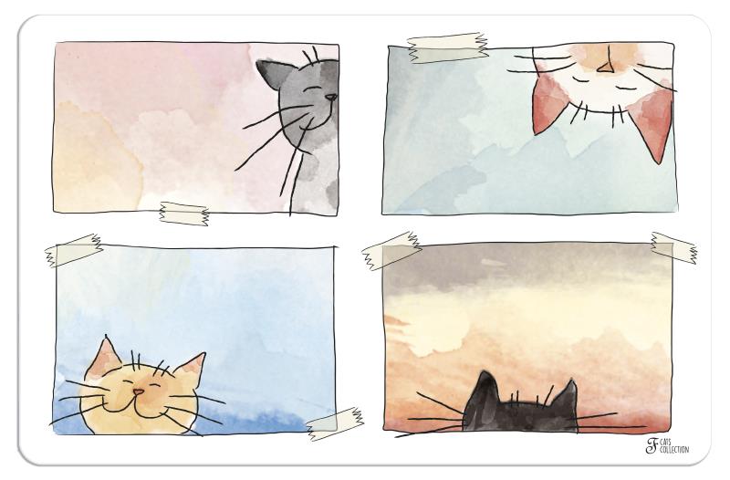 Ferribiella Aquerelle Suport Vase Pisici 43x28 cm