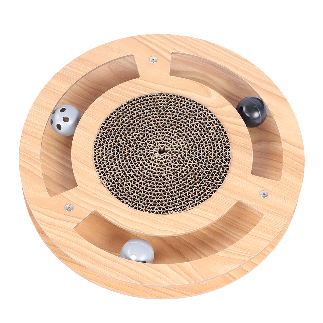 Placa Fidgiwheel pentru zgariat 33x33x4,5cm maro