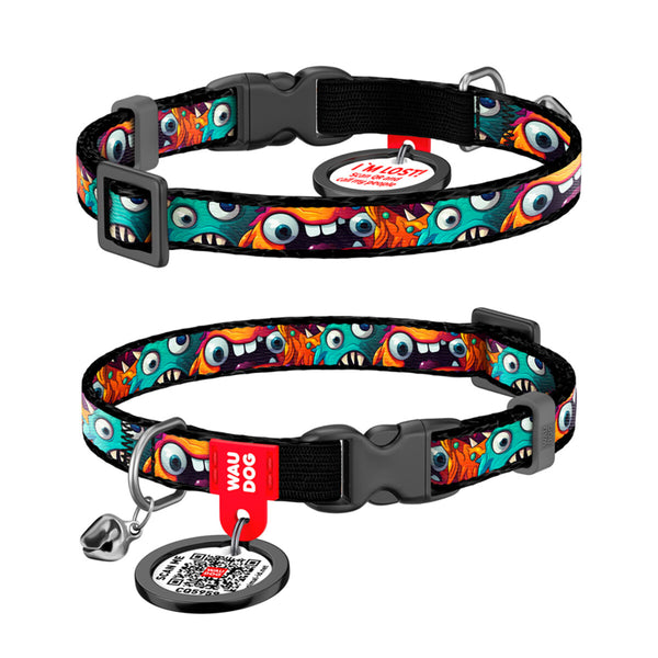 Waudog Zgarda nylon pisici Toothed Monster