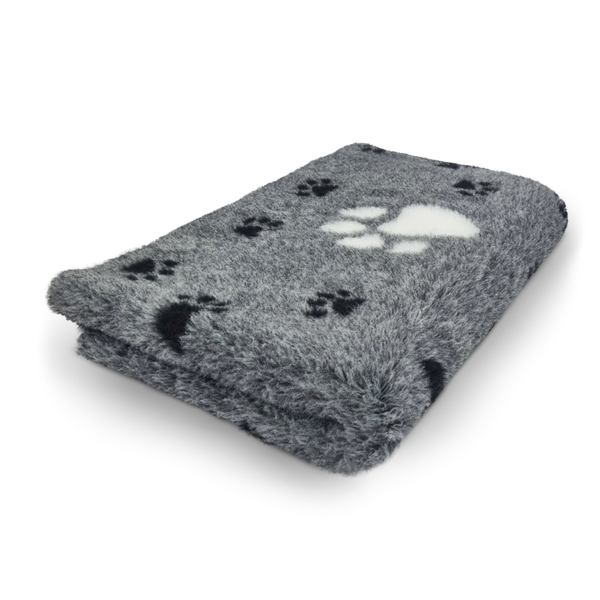 .VET BED Covoras Antiderapant Antracit cu labute albe