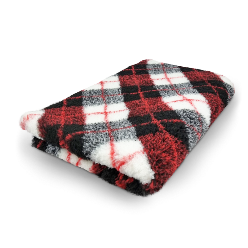 VET BED Covoras Antiderapant Diamant Rosu Gri