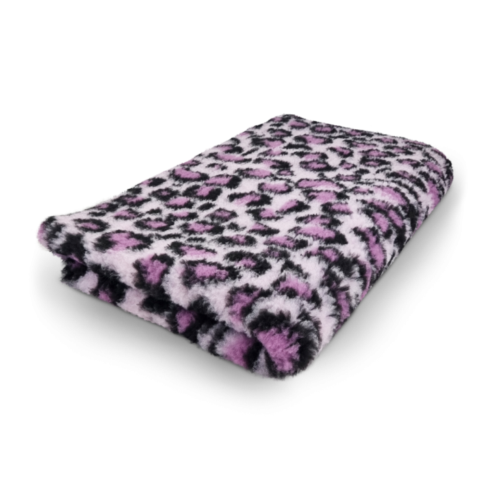VET BED Covoras Antiderapant Negru cu labute Roz