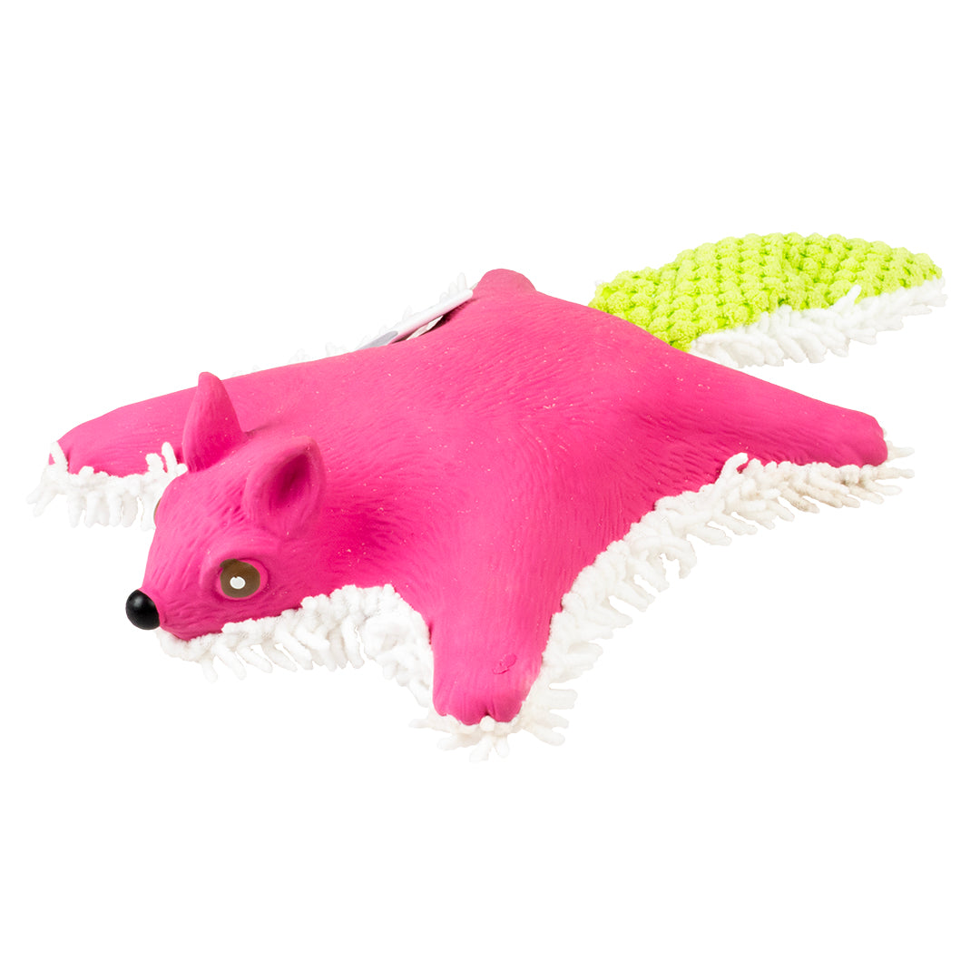 .Jucarie plus & latex veverita zburatoare roz/verde