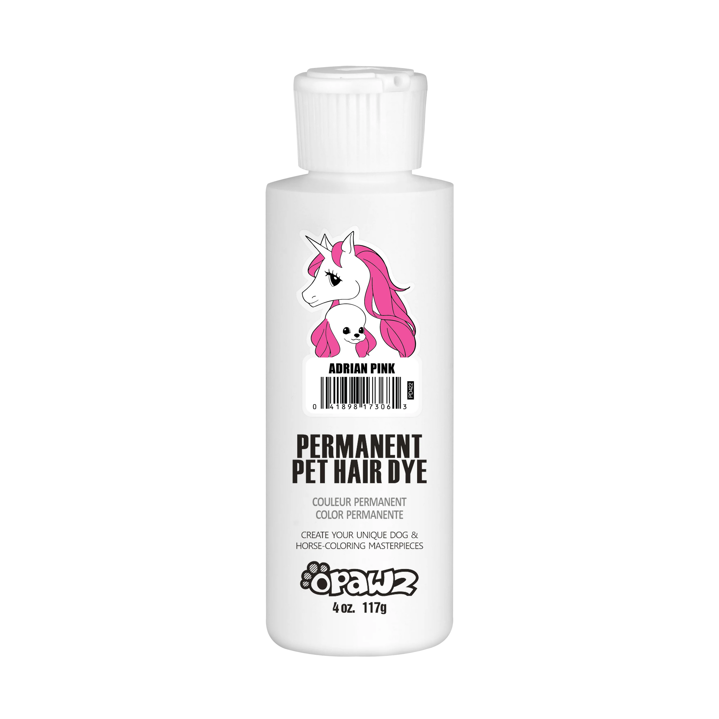Opawz Adrian Pink- vopsea permanenta pentru caini si cai 8oz. / 234g
