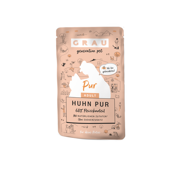 Grau Plic Hrana Umeda Pisica cu Carne de Pasare 125g