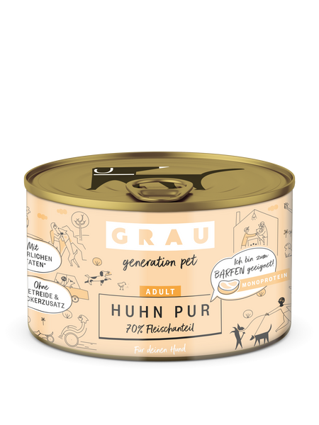 Grau Conserva Monoproteica pentru Caini cu Carne de Pui