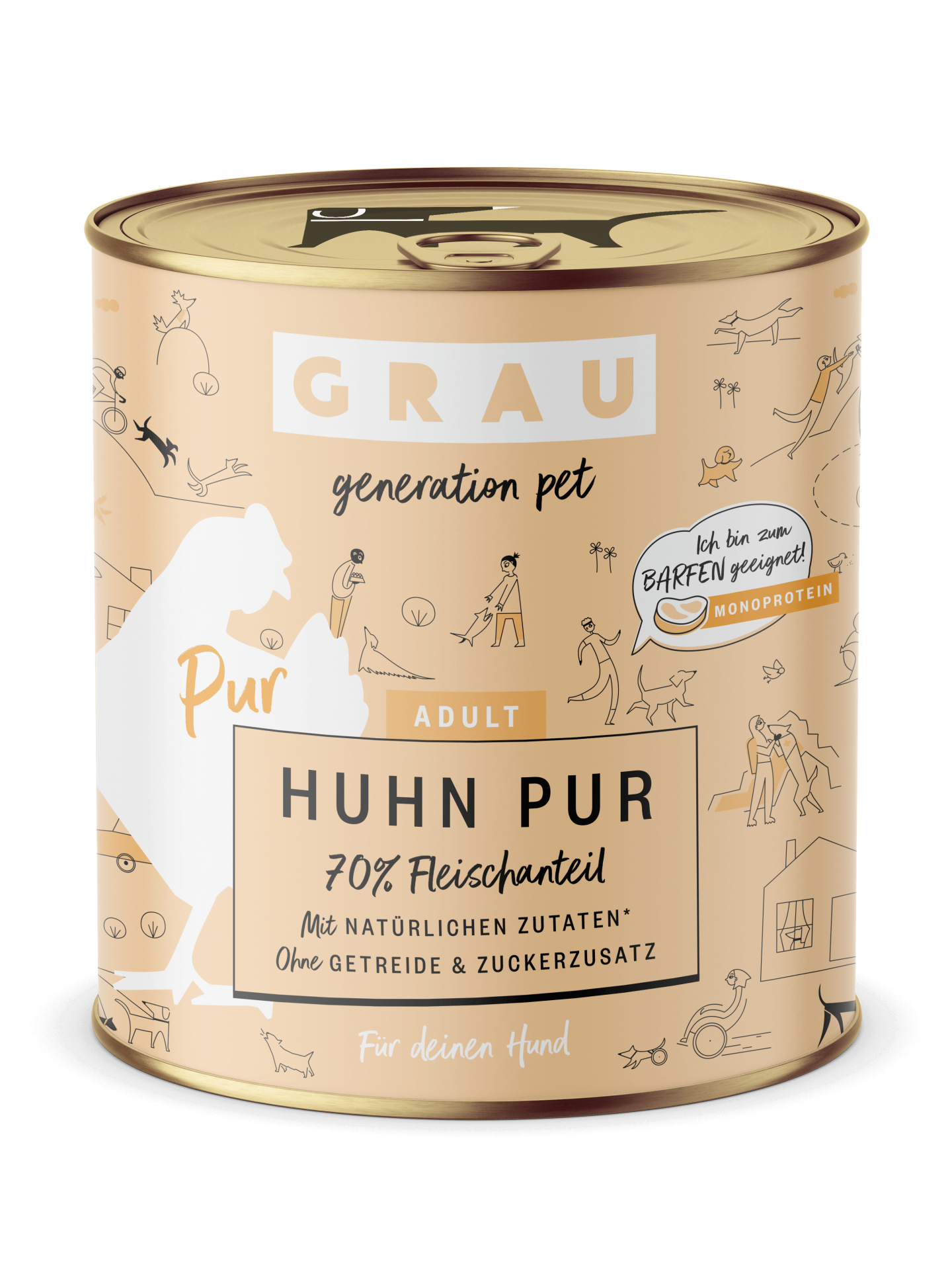 Grau Conserva Monoproteica pentru Caini cu Carne de Pui