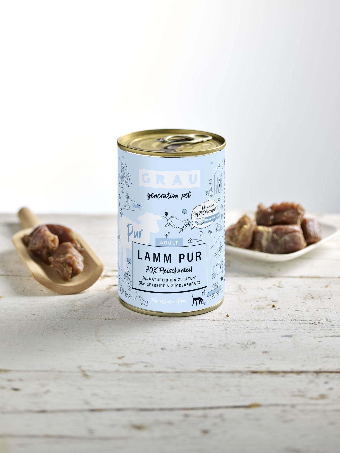 Grau Conserva Monoproteica pentru Caini cu Carne de Miel