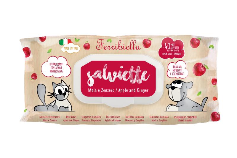 Servetele umede pentru caini si pisici Mar si Ghimbir 40buc