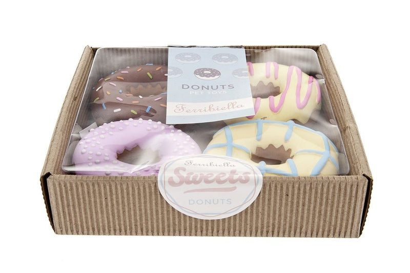 Jucarie pentru caini Donut cu sunet - culori diverse 11cm