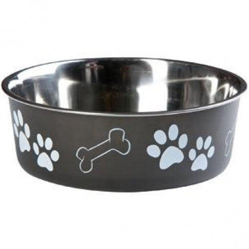Castron inox negru cu labute