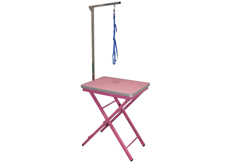 Masa de toaletaj Ringside 60x45x73-82cm Roz