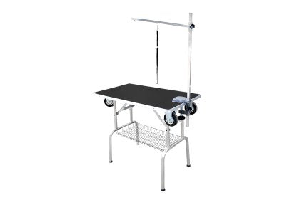 Masa de toaletaj SS Neagra cu Roti 95x55x78h