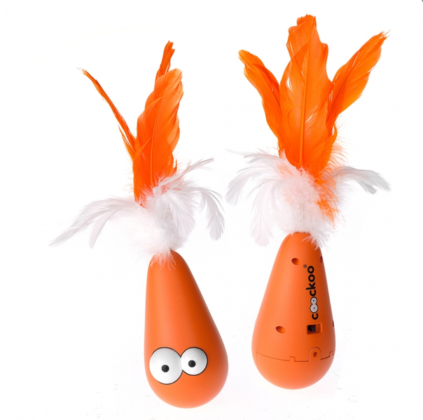 Jucarie interactiva pentru pisici Coockoo Wobble- portocaliu 12,5x6,5cm