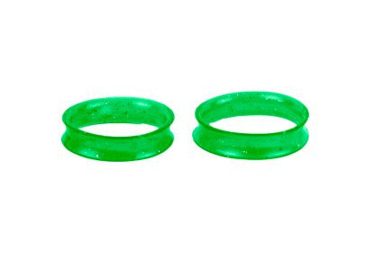 Inele verzi cu sclipici pentru foarfeca