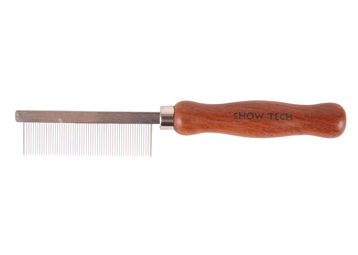 Pieptan Show Tech cu maner de lemn 18 cm
