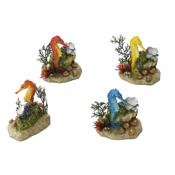 Decoratiune Acvariu - Calut de mare cu plante 12ST - 9,5x6x10CM