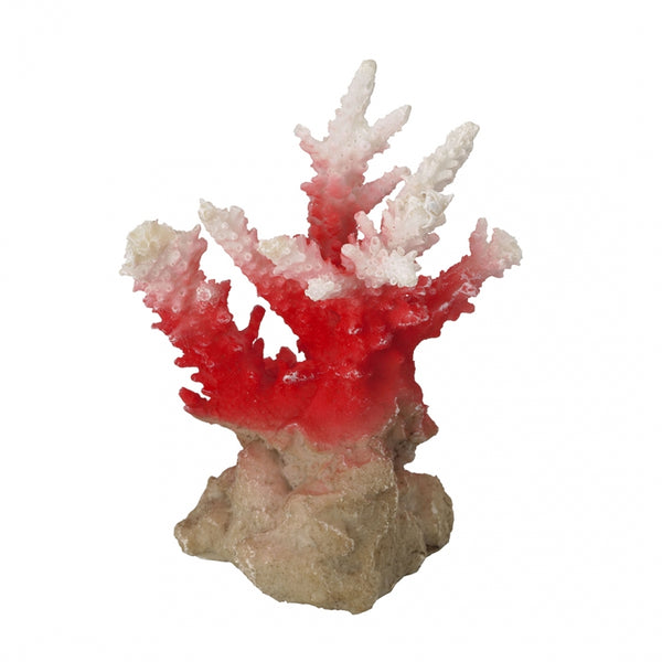 Decoratiune Acvariu -Coral acropora 7x6x10,5CM rosu