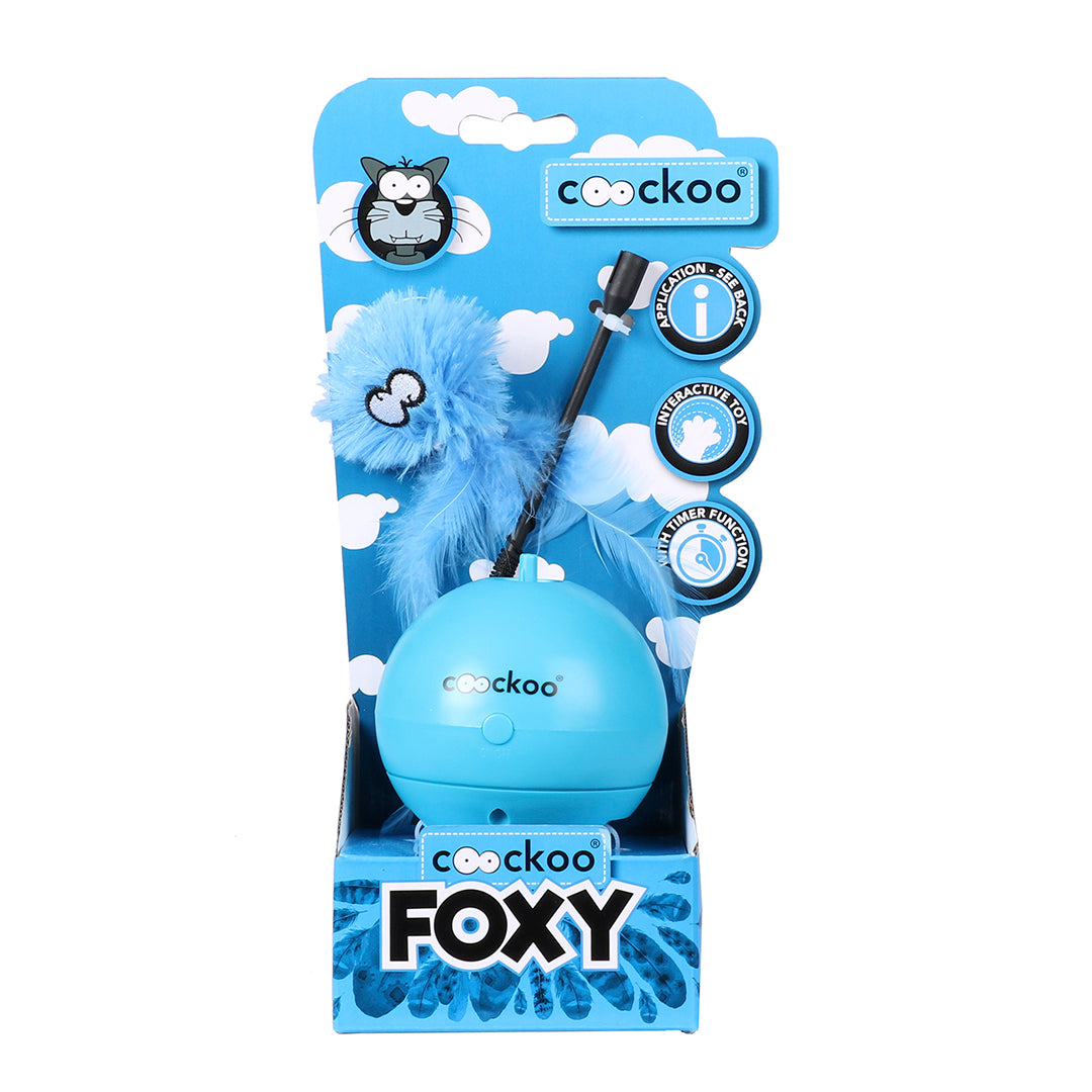 Jucarie pentru Pisici Coockoo Foxy Minge magica albastra