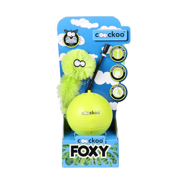 Jucarie pentru Pisici Coockoo Foxy Minge magica lime