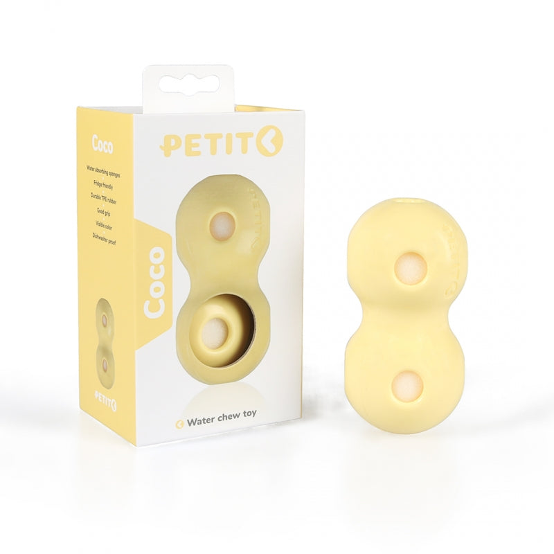 Jucarie pentru caini Petit Coco cu apa 12x6x6 cm galben