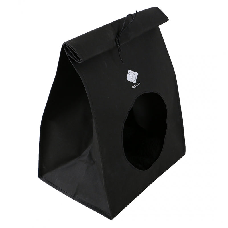 Ascunzatoare Pisici Oscar Paper Look Negru 35x27x44cm