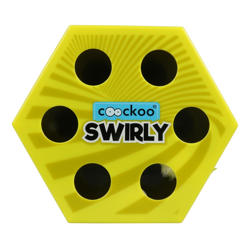 Jucarie pentru pisici Coockoo Swirly 20,4x6,6x23 cm - lime