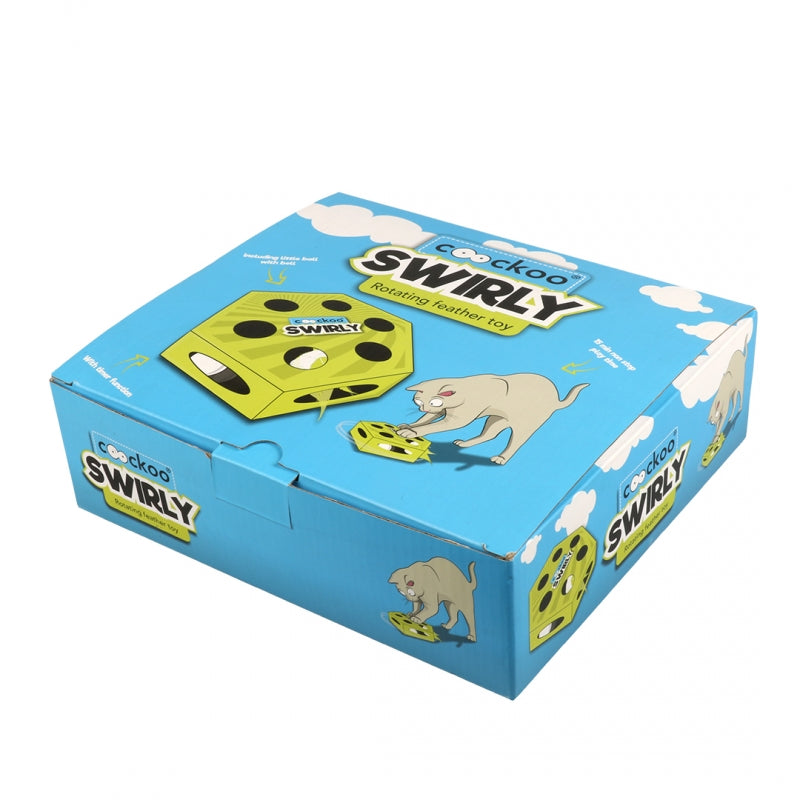 Jucarie pentru pisici Coockoo Swirly 20,4x6,6x23 cm - lime
