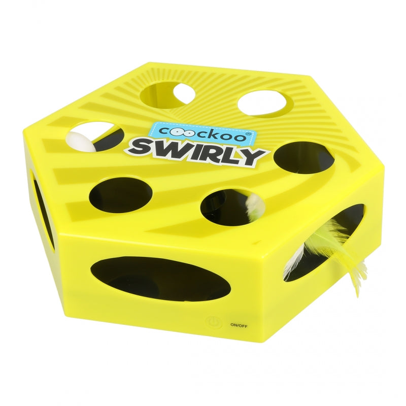 Jucarie pentru pisici Coockoo Swirly 20,4x6,6x23 cm - lime