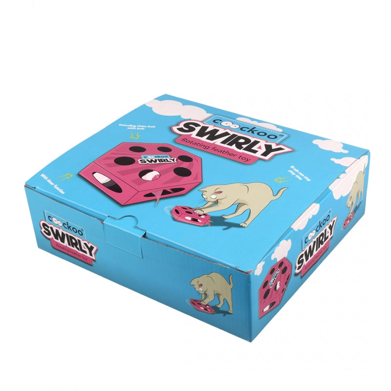Jucarie pentru pisici Coockoo Swirly  20,4x6,6x23 cm -roz