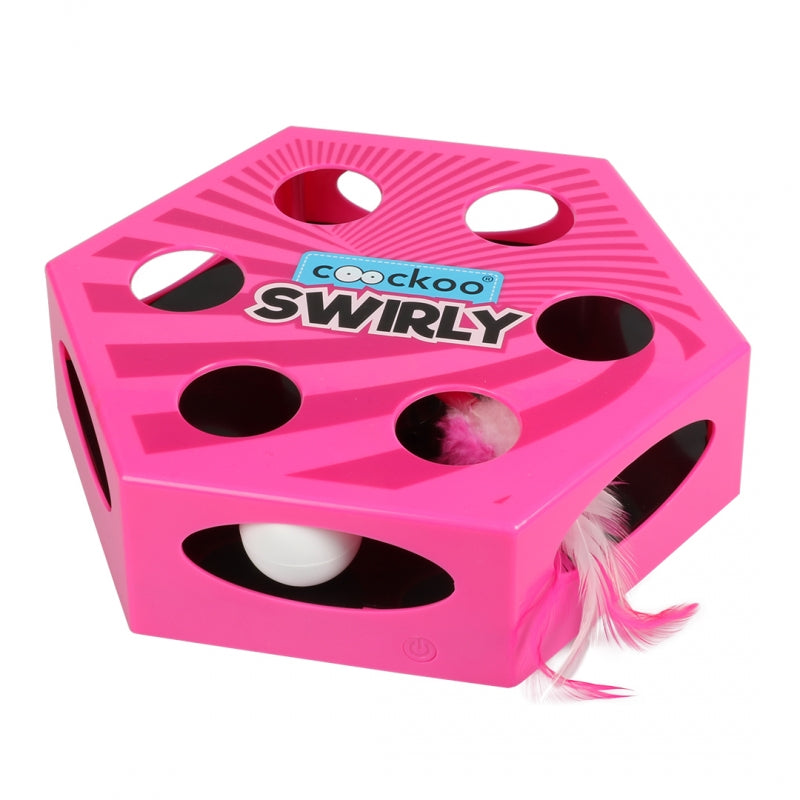 Jucarie pentru pisici Coockoo Swirly  20,4x6,6x23 cm -roz