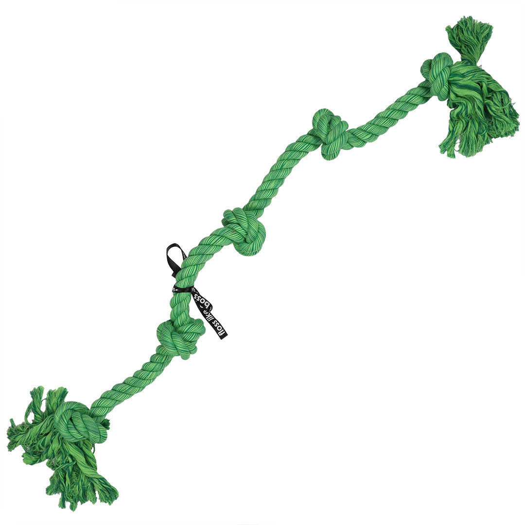 Jucarie Sfoara 5 noduri XXXXXL verde