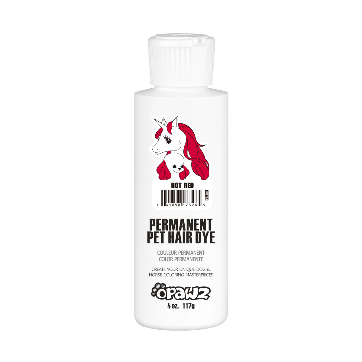 Opawz Hot Red- vopsea permanenta pentru caini si cai 8oz. / 234g