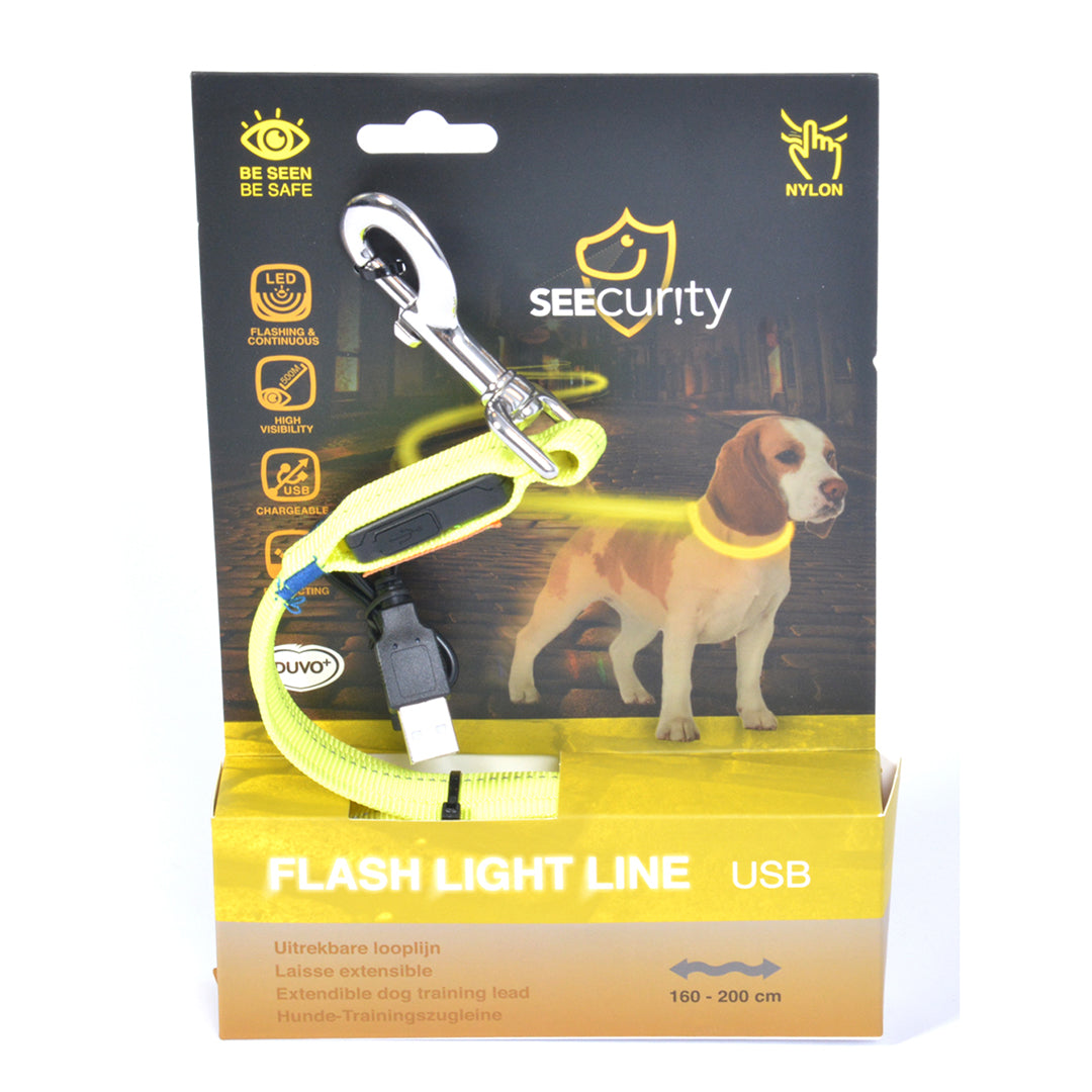 Lesa Luminoasa 200cm/2,5cm pentru caini