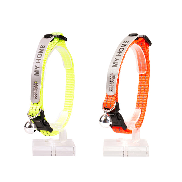 Zgarda Pisici Classic Reflectorizanta- Neon